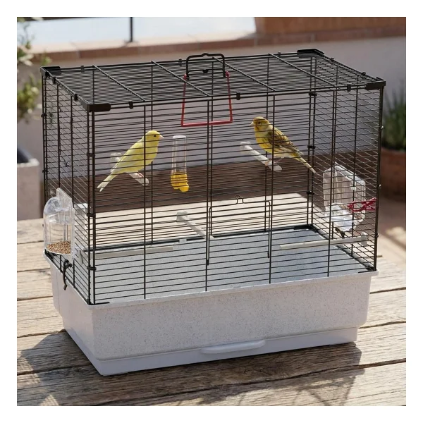 Ferplast 52003817 Vogelheim REKORD 4, muhabbet kuşları için, komple donanım, Ölçüler: 60 x 32,5 x 57,5 cm, siyah - Görsel 2