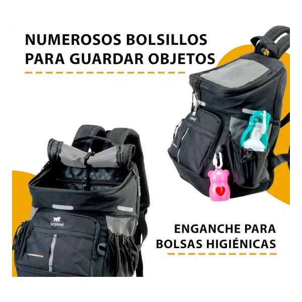 Ferplast Voyager 350 Evcil Hayvan Taşıma Çantası Siyah 29x21x36cm - Görsel 4
