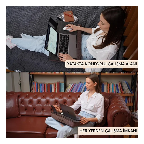 Vigo Wood LS021 Minderli 15,6" ve 17,3" Laptop Sehpası - Görsel 4