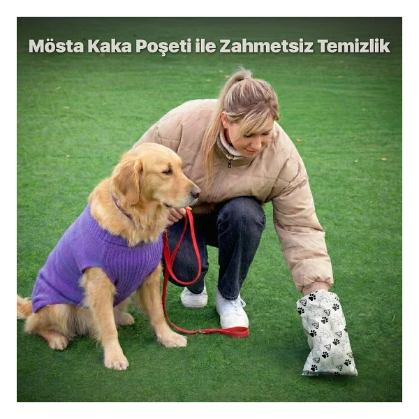 Mösta UBPet Kokulu Köpek Kaka Poşeti - 120'li Paket (8 Rulo), Dayanıklı, Sızdırmaz (33 x 22 cm) - Görsel 5