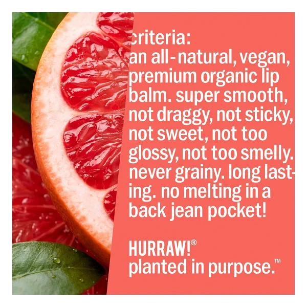 Hurraw Grapefruit Kapha Lip Balm Greyfurt 4,8 Gr - Görsel 6