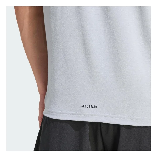 Adidas Designed For Training IS3809 Gri Kısa Kollu Bisiklet Yaka Erkek Spor Tişört - Görsel 3
