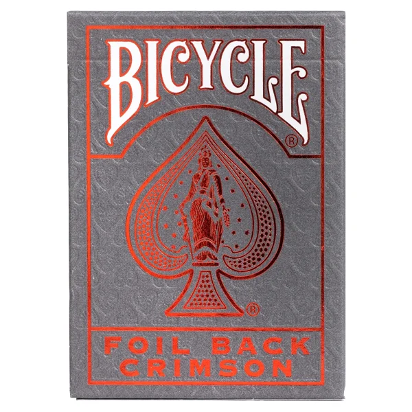 Bicycle Metalluxe Foil Back Crimson Red İskambil Kağıdı - Görsel 2