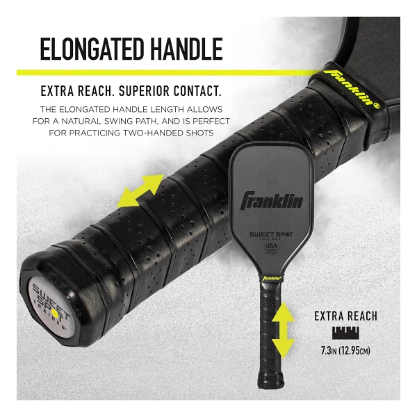 Franklin Sports Sweet Spot Antrenman Pickleball Küreği - Pickleball Antrenman Küreği Ekstra Uzun Saplı - Sweet Spot Shot Mini Kürek Başı Küreği Salıncak Eğitimi İçin - Görsel 2