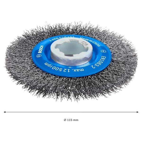 Bosch Professional Accessories cam fırçası, dalgalı tel Clean (metal için, X-LOCK, Ø 115 mm, tel kalınlığı 0,3 mm) - Görsel 3