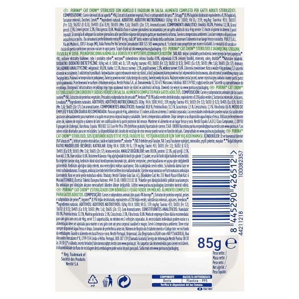 Cat Chow Kuzu Etli 85 gr Kısırlaştırılmış Yetişkin Kedi Yaş Maması - Görsel 10