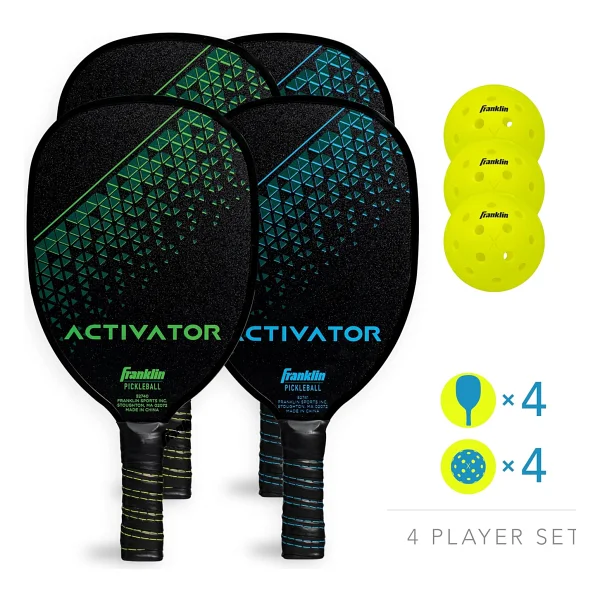 Franklin Sports - Ahşap Pickleball Kürek 4 Oyuncu Kürek Ve Top Seti - Abd Pickleball (Usapa) Onaylandı - Görsel 2