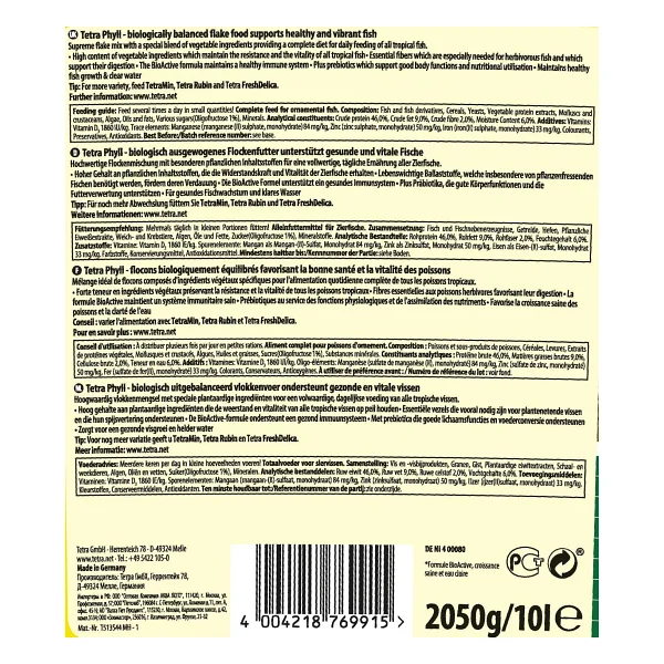 Tetra Phyll Bitkisel 10 Lt / 2050 Gr Pul Balık Yemi - Görsel 7