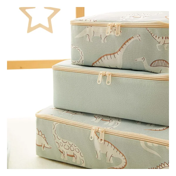 Ocean Home Textile 6'lı Çocuk Odası Dinozor Bavul İçi Düzenleyici Set - Görsel 7