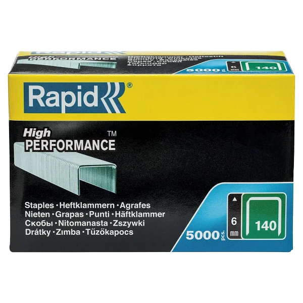 Rapid Zımba teli Tip 140, 6 mm zımba, 5000 adet büyük paket, ahşap ve folyolar için yassı tel kıskaçlar - Görsel 7