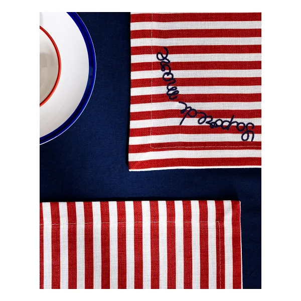 Madame Coco Rosane Amerikan Servis - Beyaz/Kırmızı - Beyaz - Kırmızı - Görsel 3