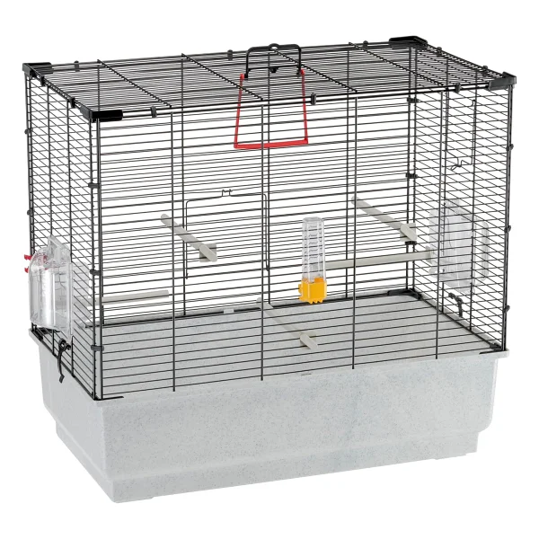 Ferplast 52003817 Vogelheim REKORD 4, muhabbet kuşları için, komple donanım, Ölçüler: 60 x 32,5 x 57,5 cm, siyah - Görsel 4