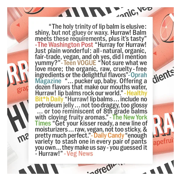 Hurraw Grapefruit Kapha Lip Balm Greyfurt 4,8 Gr - Görsel 9