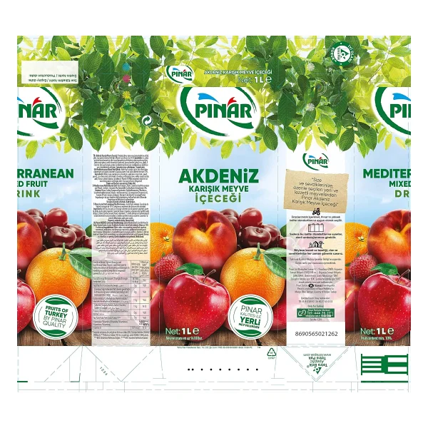 Pınar Akdeniz Karışık Meyve Suyu 1 lt - Görsel 2