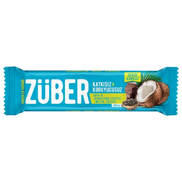 Züber Chia & Hindistan Cevizli Meyveli Bar 40 Gr - Görsel 3