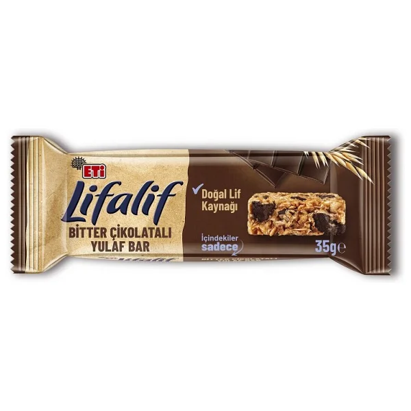 Eti Lifalif Bitter Çikolatalı Yulaf Bar 35 gr - Görsel 6