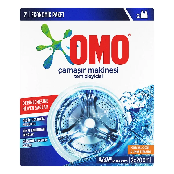 Omo Çamaşır Makinesi Temizleyicisi 2x200 Ml - Görsel 3
