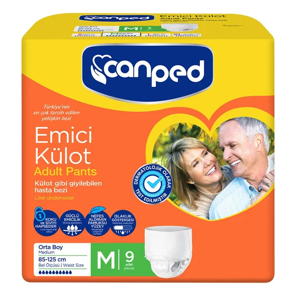 Canped Emici Külot Orta Boy M 9'lu Hasta Bezi - Görsel 7