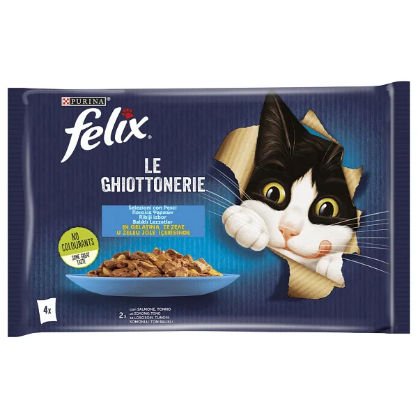Felix Multipack Somonlu ve Ton Balıklı 4x85 gr Yetişkin Kedi Yaş Maması - Görsel 7