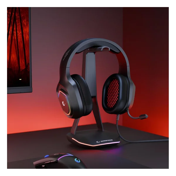 Rampage Vector RM-K90 Siyah RGB Type-C Kablolu Kulak Üstü Oyuncu Kulaklığı - Görsel 2