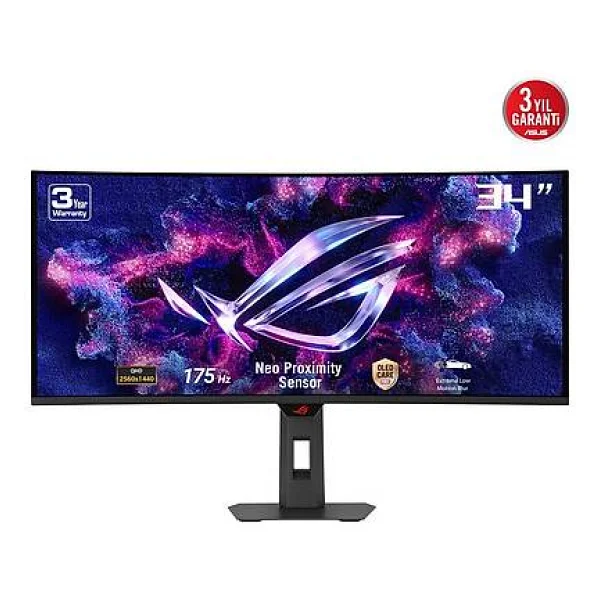 Asus ROG Strix OLED XG34WCDG 34" 0.03 ms WQHD Curved 175 Hz Oyuncu Monitörü - Görsel 2