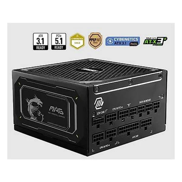 Msı Mag A1000gl Pcıe5 Iı Gen5.1 1000 W Power Supply - Görsel 2