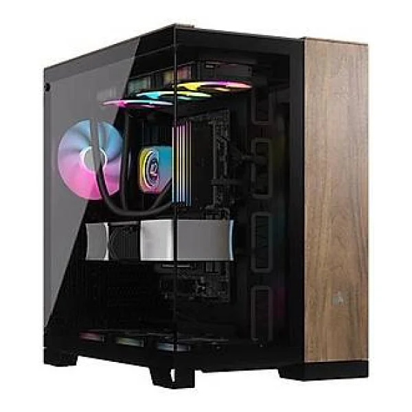 Corsair 6500X CC-9011282-WW Fansız Siyah-Ahşap E-ATX Oyuncu Kasası