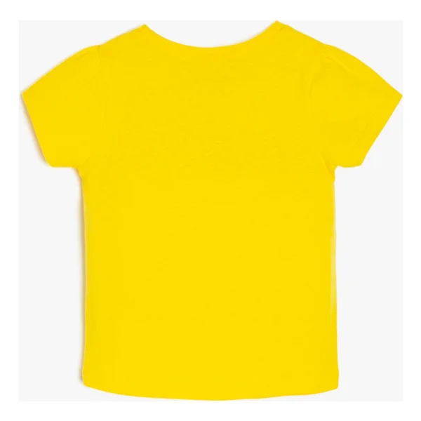 Koton Kız Bebek Yazılı Baskılı T-Shirt - 9 - 12 Ay - Sarı - Görsel 2