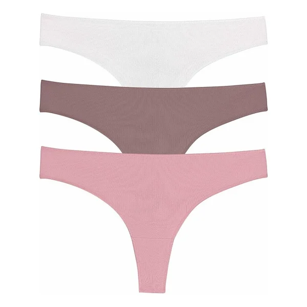 Suwen 3p Basic Yüksek Bel Koton Brazilian String - Ekru/Vizon/Pembe - Görsel 9