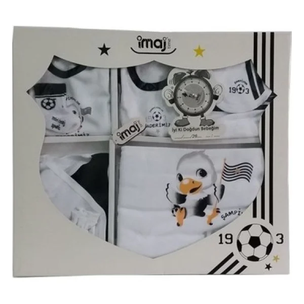 İmaj Time Beşiktaş Hastane Çıkışı 10'lu Erkek - 0 - 3 Ay - Beyaz - Görsel 5