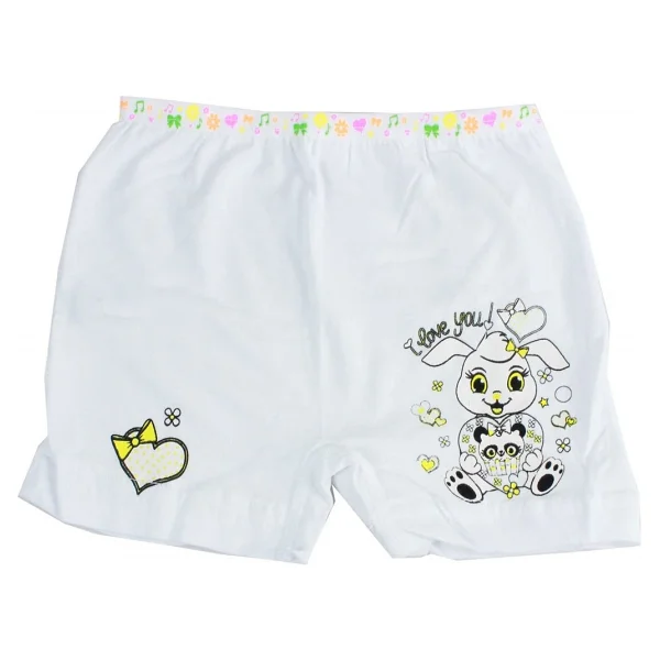 Tutku 6'lı Paket Baskılı Elastan Kız Çocuk Külot Boxer Şort - 5 - 6 Yaş - Renkli - Görsel 9