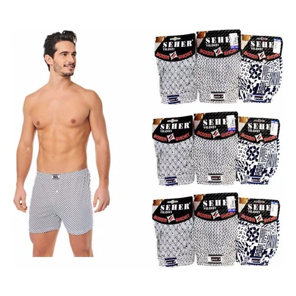 Seher Yıldızı 0007 Empirme 12'li Erkek Boxer - Görsel 4