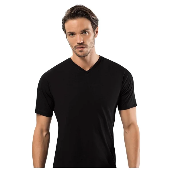 Erdem Erkek 1167 V Yaka Kısa Kol Atlet Fanila 3 Adet - Beyaz - 2xl - Görsel 4