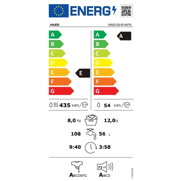 Haier Hwd120-B14979 12 Kg / 8 Kg 1400 Devir Kurutmalı Çamaşır Makinesi - Görsel 8