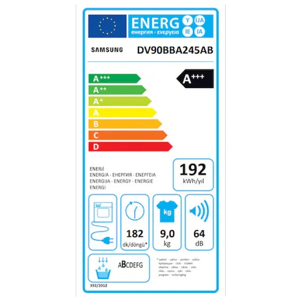 Samsung Dv90bba245abah 9 Kg Çamaşır Kurutma Makinesi - Görsel 10