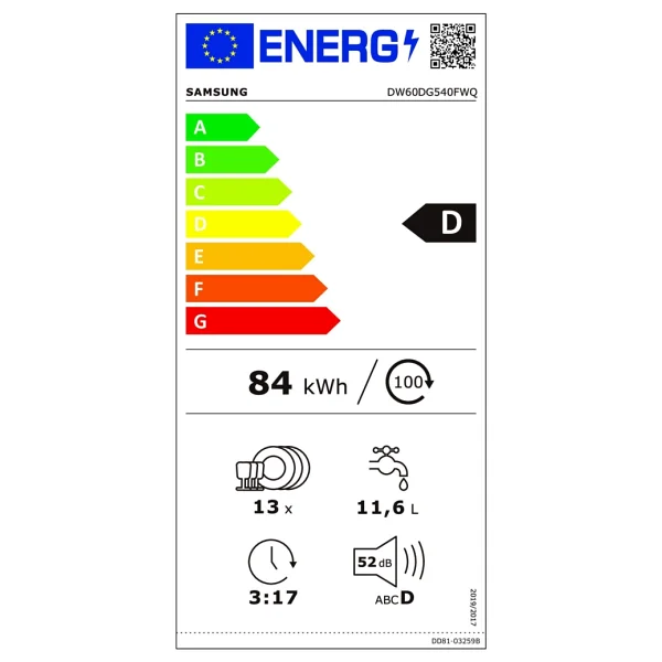 Samsung Dw60dg540fwq 4 Programlı Bulaşık Makinesi - Görsel 4