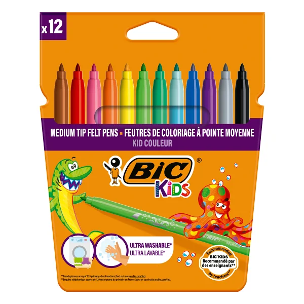 Bic Kid Couleur Ultra Yıkanabilir 12'li Keçeli Kalem Seti - Görsel 9