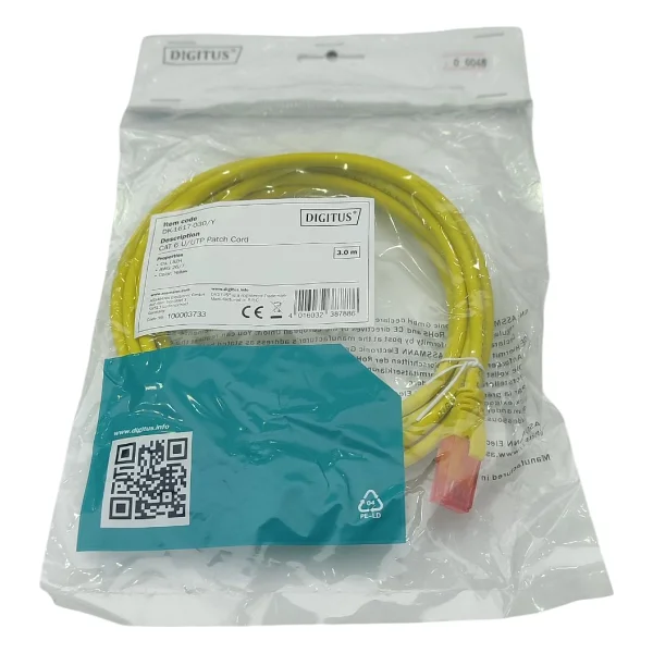 Digitus Dk-1617-030y U-Utp 3 M Sarı Cat6 Patch Kablo - Görsel 6