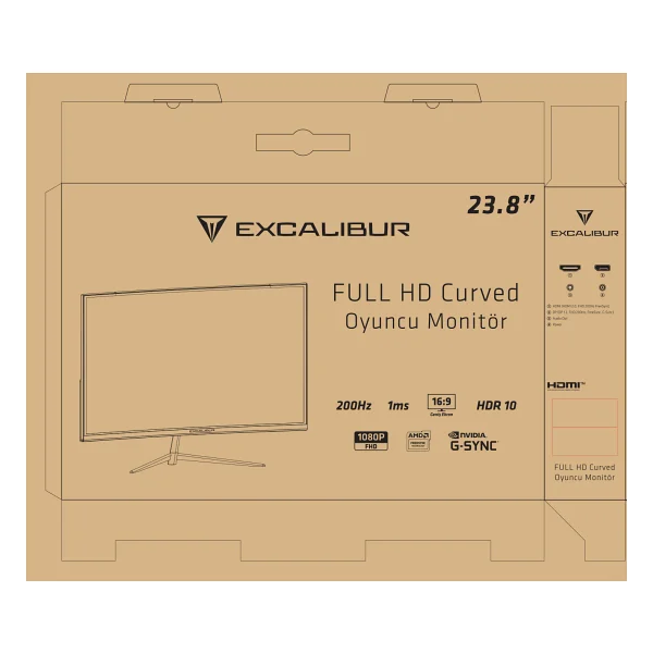 Casper Excalibur M.E238fhd-G 23.8" 1 Ms Full HD Curved 200 Hz Oyuncu Monitörü - Görsel 10