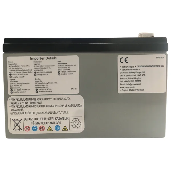 Yuasa NP7-12 12 V 7 Ah Bakımsız Kuru Akü - Görsel 7
