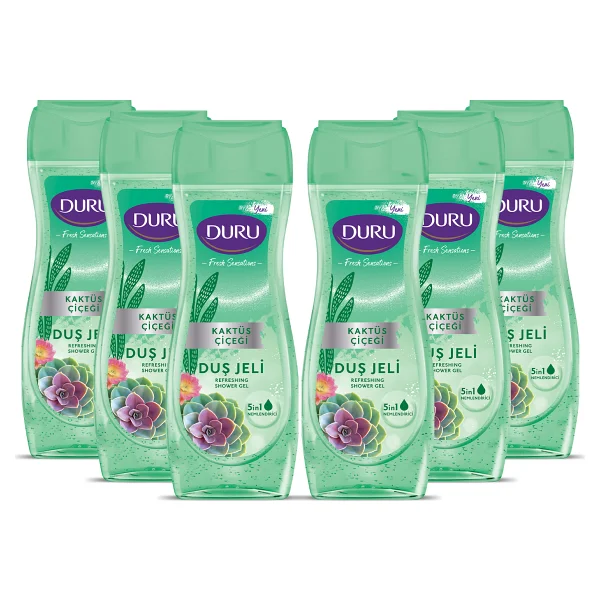 Duru Fresh Sensations Kaktüs Çiçeği 450 Ml 6 Adet Duş Jeli - Görsel 6