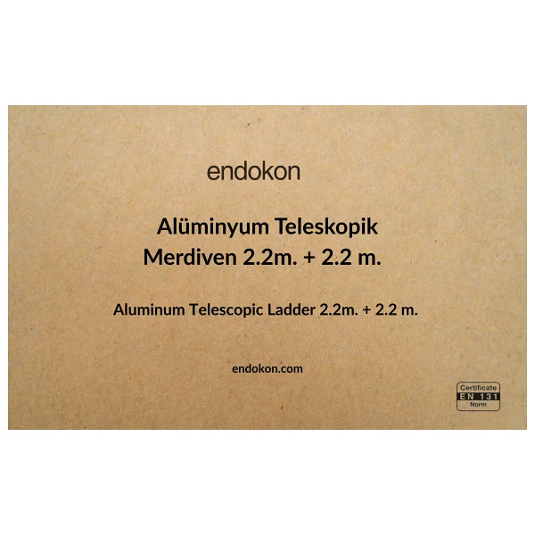 Endokon A Tipi Uzayan 7+7 Basamaklı Teleskopik Merdiven - Görsel 7