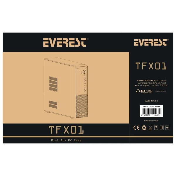 Everest Tfx01 200w Siyah Mini Itx Bilgisayar Kasası - Görsel 5