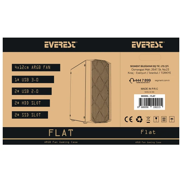 Everest Flat Mesh Rainbow Fanlı Atx Oyuncu Kasası - Görsel 8