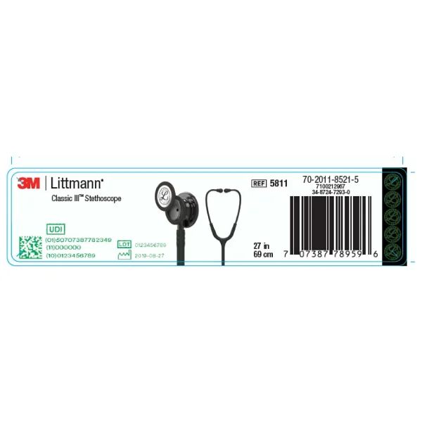 Littmann Classic Iıı 5811 Mat Siyah Stetoskop - Görsel 3
