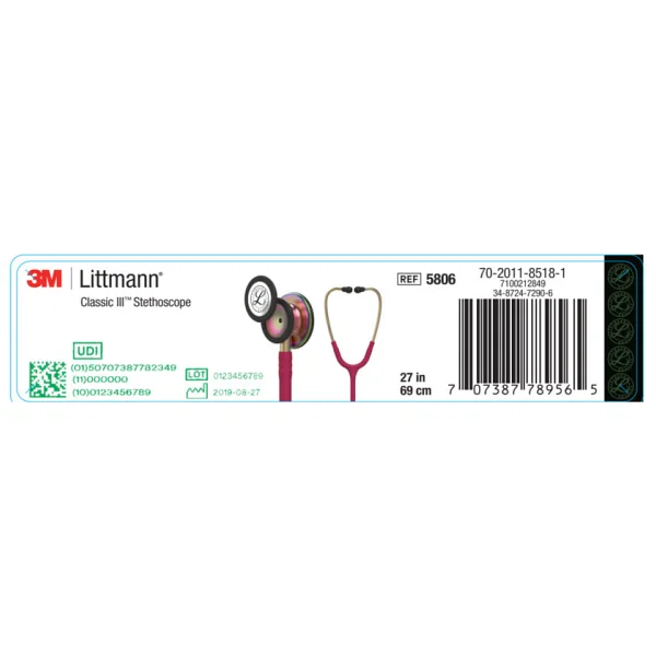 Littmann Classic Iıı 5806 Fuşya/Gökkuşağı Stetoskop - Görsel 3