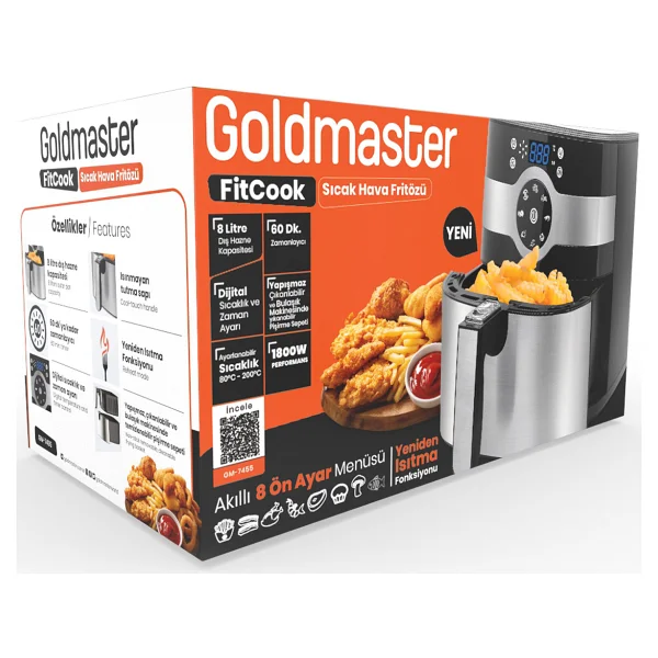 Goldmaster Fitcook Gm7455 8 Lt Yağsız Fritöz - Görsel 6