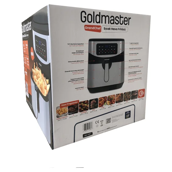 Goldmaster Grandchef 3xl Airfryer 9.2 Lt Inox Yağsız Fritöz - Görsel 8