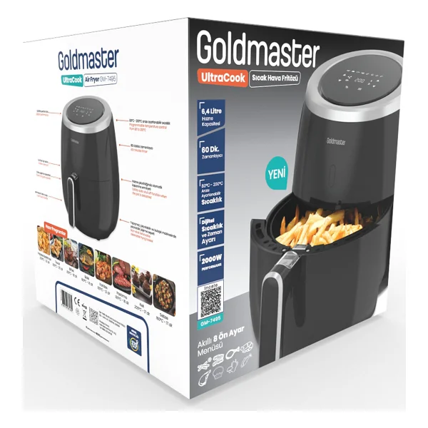 Goldmaster Ultracook Gm7495 6.4 Lt Yağsız Fritöz - Görsel 6