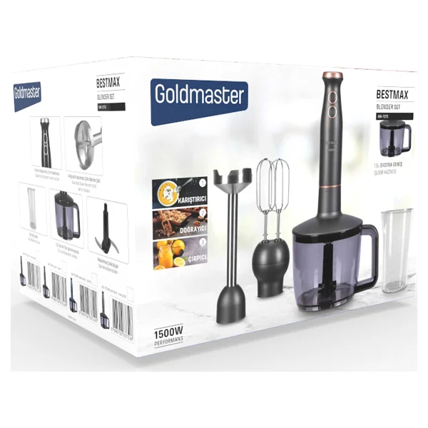 Goldmaster GM-7273AN Bestmax Antrasit 1500 W Blender Seti - Görsel 7